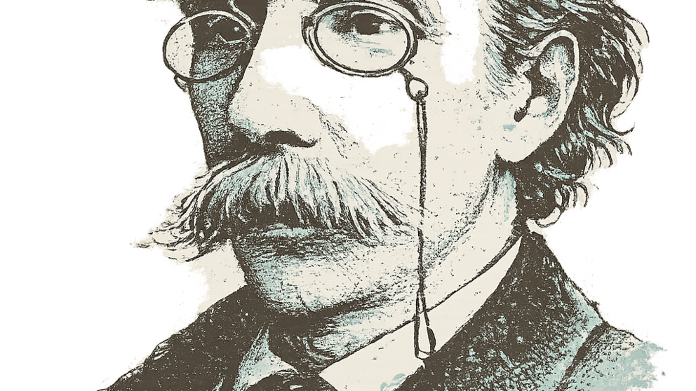 Camilo Castelo Branco. Recreaci&oacute;n vintage. Ilustraci&oacute;n DL-G.