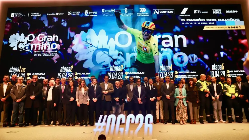 Autoridades de la Xunta y representantes de la organizaci&oacute;n presentan la quinta edici&oacute;n de O Gran Cami&ntilde;o. The Historical Route, que se disputar&aacute; del 14 al 18 de abril recorriendo las cuatro provincias gallegas y reforzando la proyecci&oacute;n internacional de Galicia a trav&eacute;s del ciclismo.