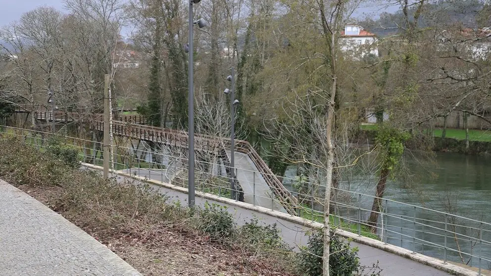 Planta&ccedil;&atilde;o de novas cerejeiras 'Prunus Serrulata Kanzan' na Avenida do Recontro, em Arcos de Valdevez, junto ao rio Vez, no &acirc;mbito da renova&ccedil;&atilde;o da arboriza&ccedil;&atilde;o urbana.