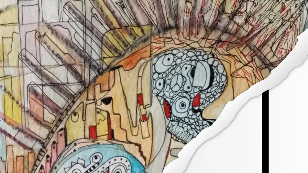 Pormenor do cartaz da exposi&ccedil;&atilde;o.