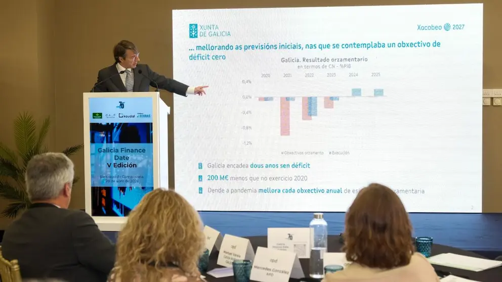 Miguel Corgos anima a las empresas a invertir en Galicia por su solvencia y estabilidad.