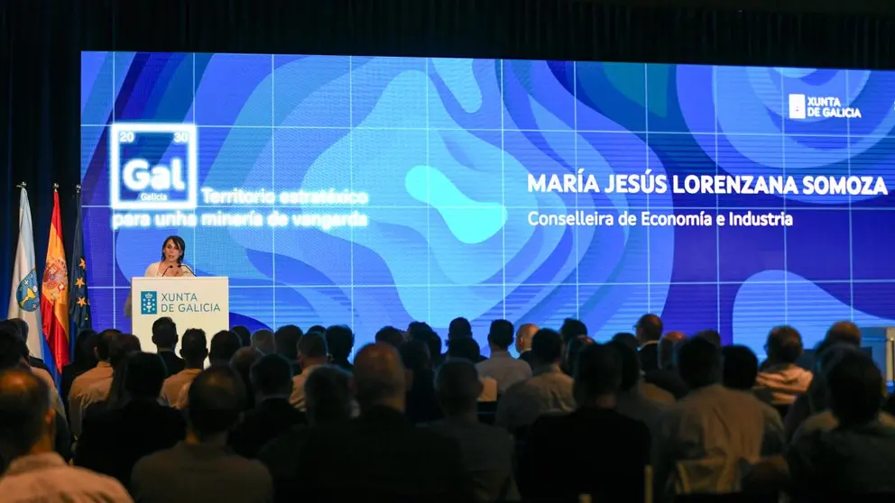 Mar&iacute;a Jes&uacute;s Lorenzana, durante la clausura de la jornada &ldquo;Galicia: territorio estrat&eacute;gico para una miner&iacute;a de vanguardia&rdquo;.