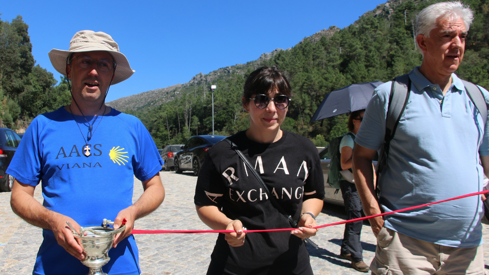 Em&iacute;lia Cerdeira, vicepresidenta de la C&aacute;mara Municipal de Arcos de Valdevez, participa en el acto inaugural del primer Sendero Internacional Frassati fuera de Italia, en el entorno del Santuario de Nossa Senhora da Peneda.