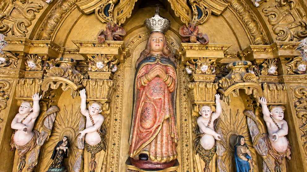 Imagen de Nossa Senhora da Porta, protagonista de la romer&iacute;a que cada septiembre re&uacute;ne en Arcos de Valdevez fe, tradici&oacute;n y cultura popular.