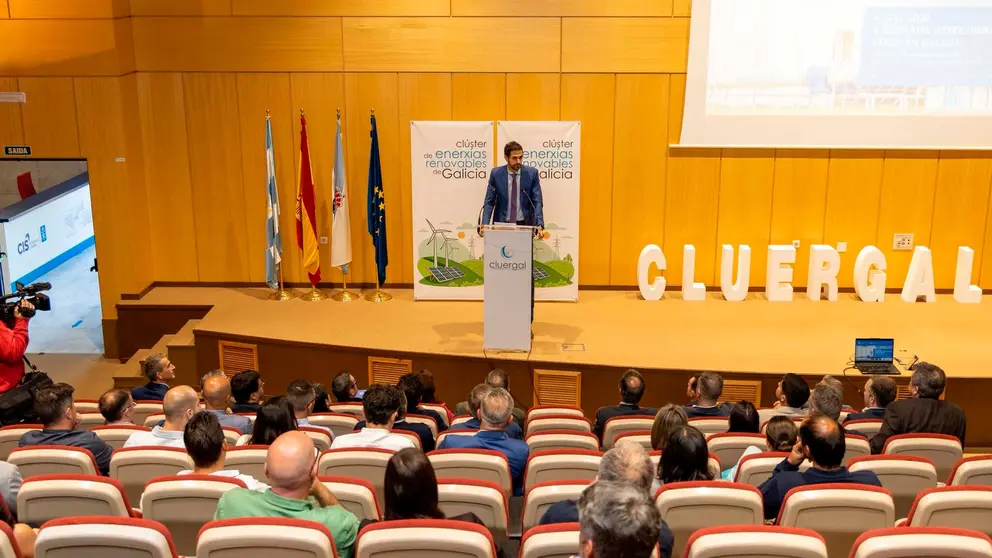 Pablo Fern&aacute;ndez Vila, director general de Planificaci&oacute;n Energ&eacute;tica y Minas, durante su intervenci&oacute;n en la quinta edici&oacute;n de 'H2Gal. Jornada sobre hidr&oacute;geno verde en Galicia', celebrada en Ferrol.