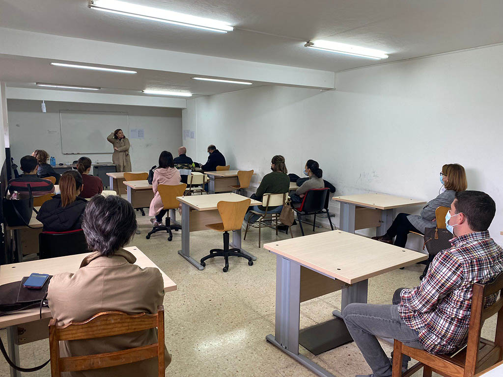 Un aspecto durante la anterior charla-coloquio en la casa de la Cultura de Salvaterra.