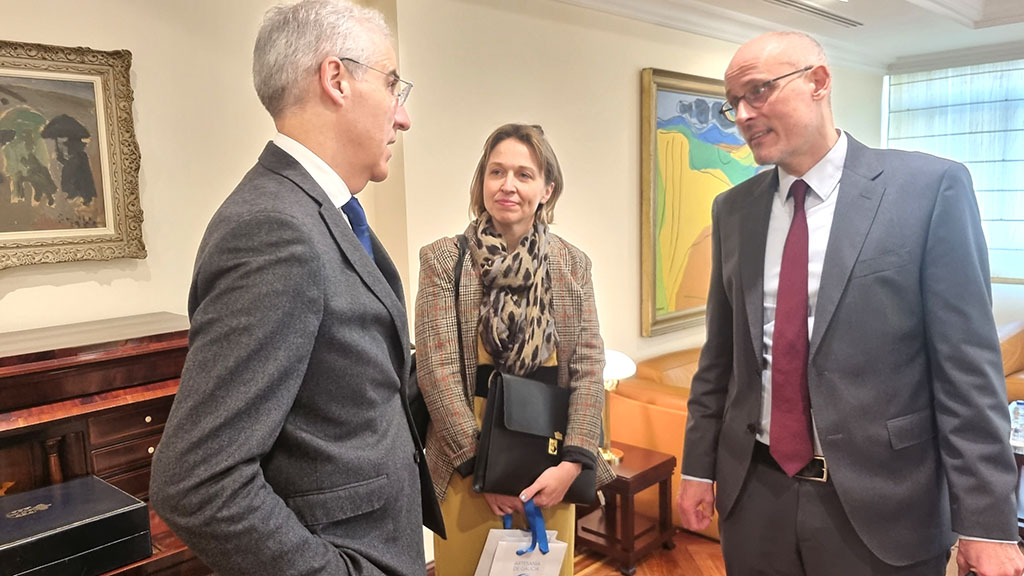O vicepresidente primeiro e conselleiro de Economía, Industria e Innovación, Francisco Conde, reuniuse esta semana co embaixador de Dinamarca en España, Michael Braad.