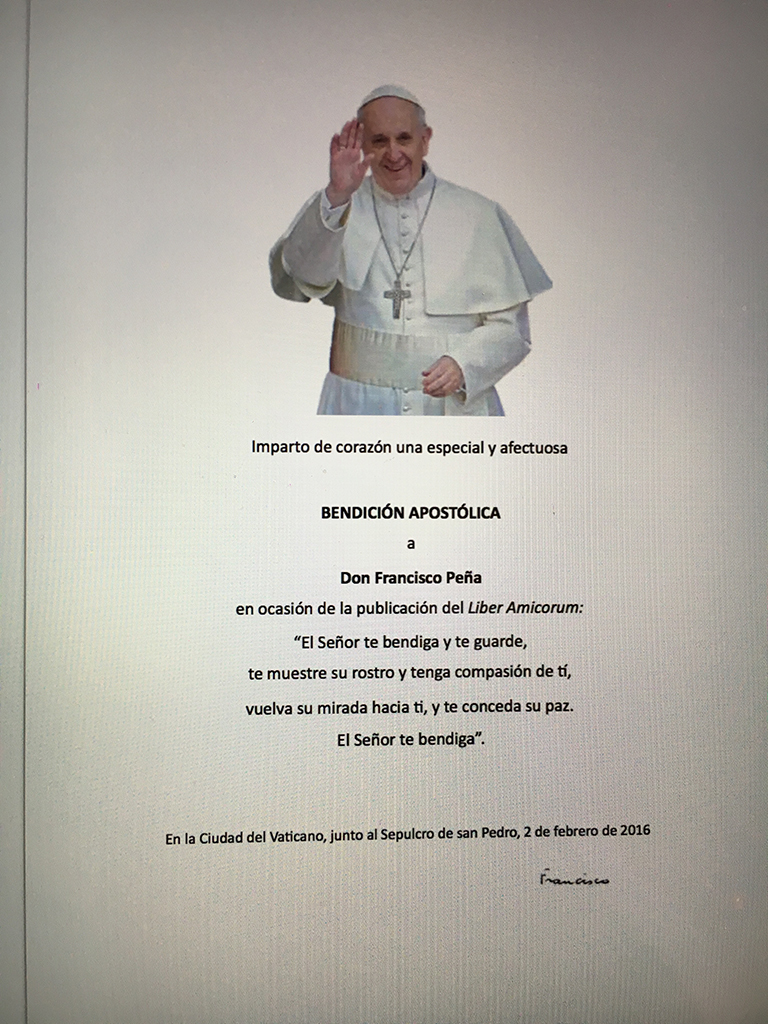 Bendición Papa Francisco.