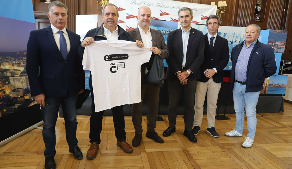 Presidente Fegapi, concejales de Deportes y Turismo, Abanca, Comodoro Náutico y responsable Dragones. MOEBIUS.