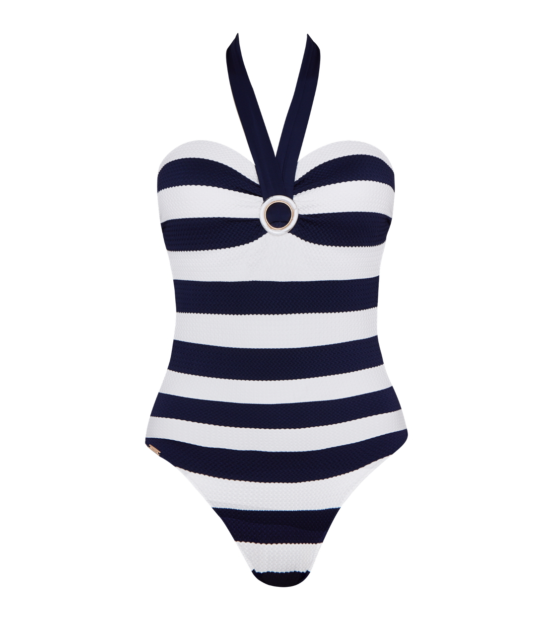 Sofisticación playera: La belleza del diseño se une a la comodidad en este bañador esencial para el verano.