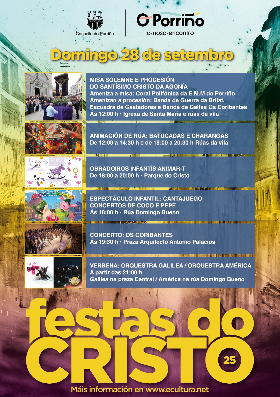 Programación Festas Cristo 2025 domingo 28