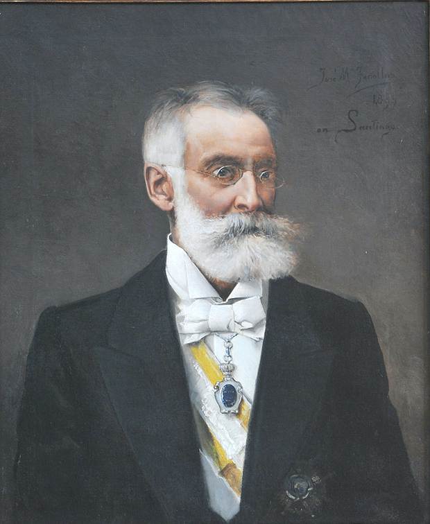 El cuadro de Fenollera que inspira el debate: la efigie de Joaquín Díaz de Rábago, polímata de Muros, conservada en la RSEAPS.