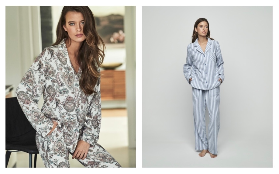 Diseños de inspiración lencera y conjuntos de estilo camiseta elaborados con tejidos suaves, concebidos para el descanso y los momentos cotidianos en casa.