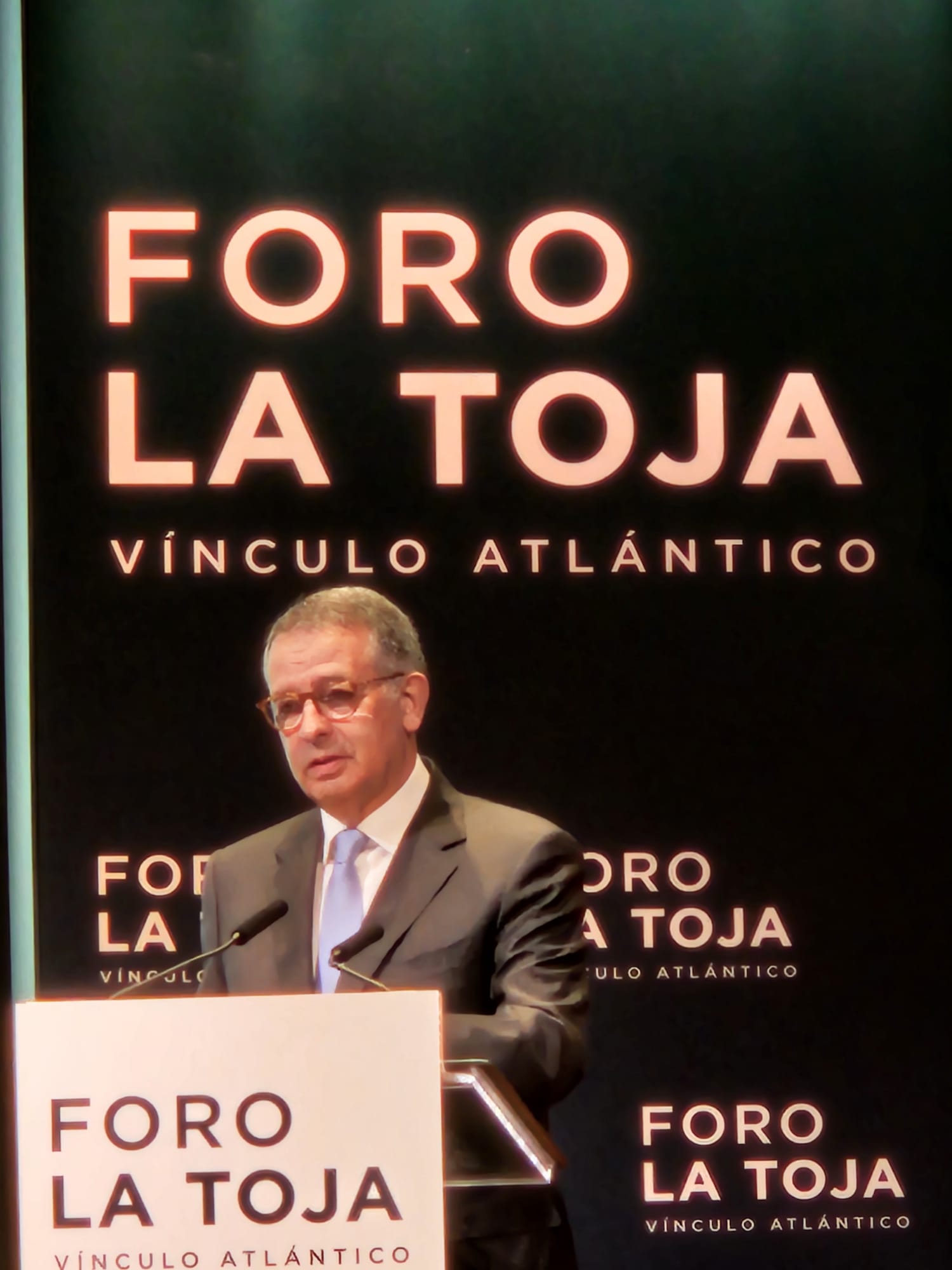 António José Seguro, presidente de la República Portuguesa, durante su intervención en el IV Foro La Toja–Vínculo Atlántico celebrado en Lisboa.