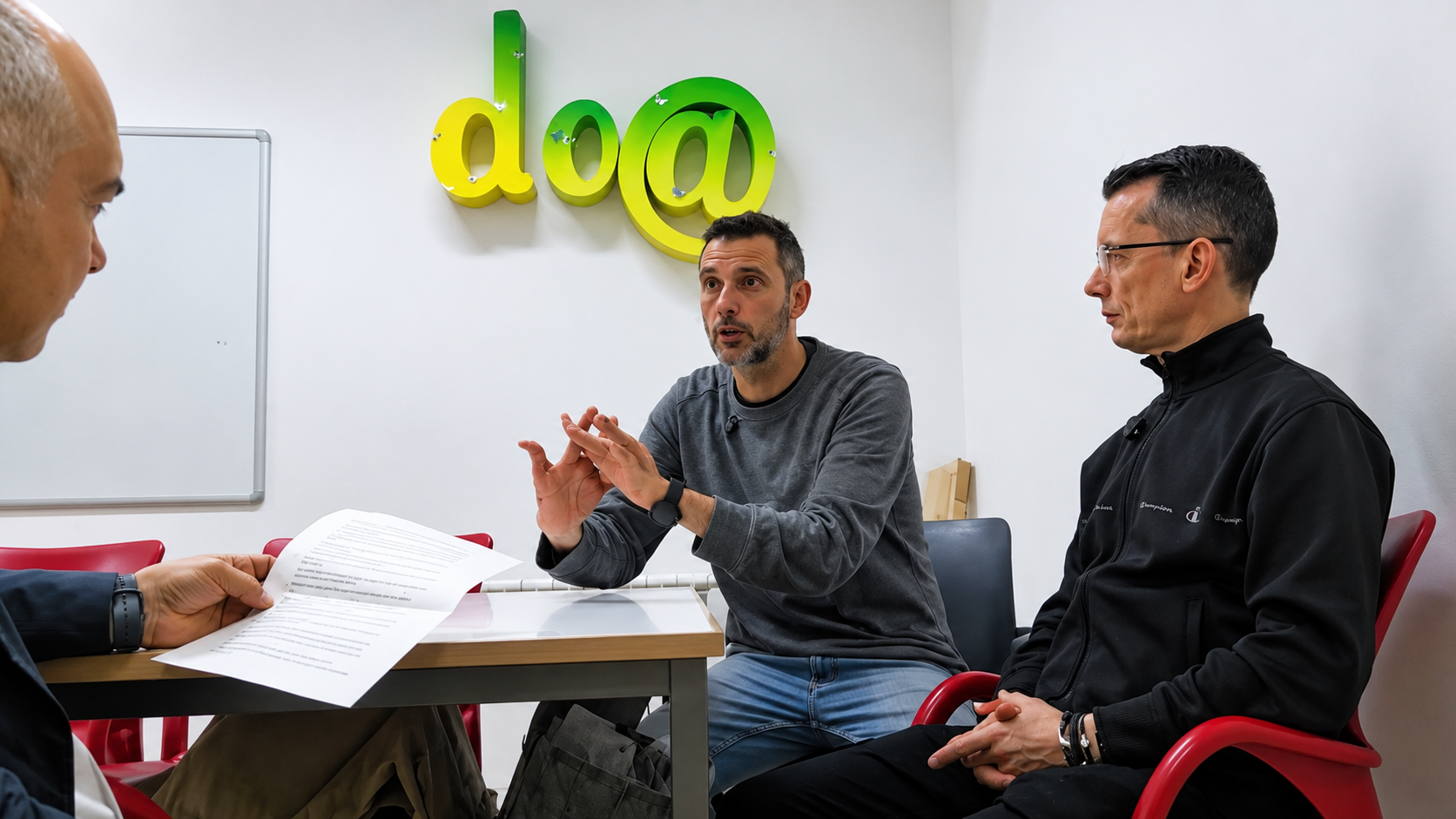Marcos Mallo, director técnico de Doa Saúde Mental, y Juan Antonio Ada, gerente de la entidad, durante la entrevista concedida a Diario Luso-Galaico.