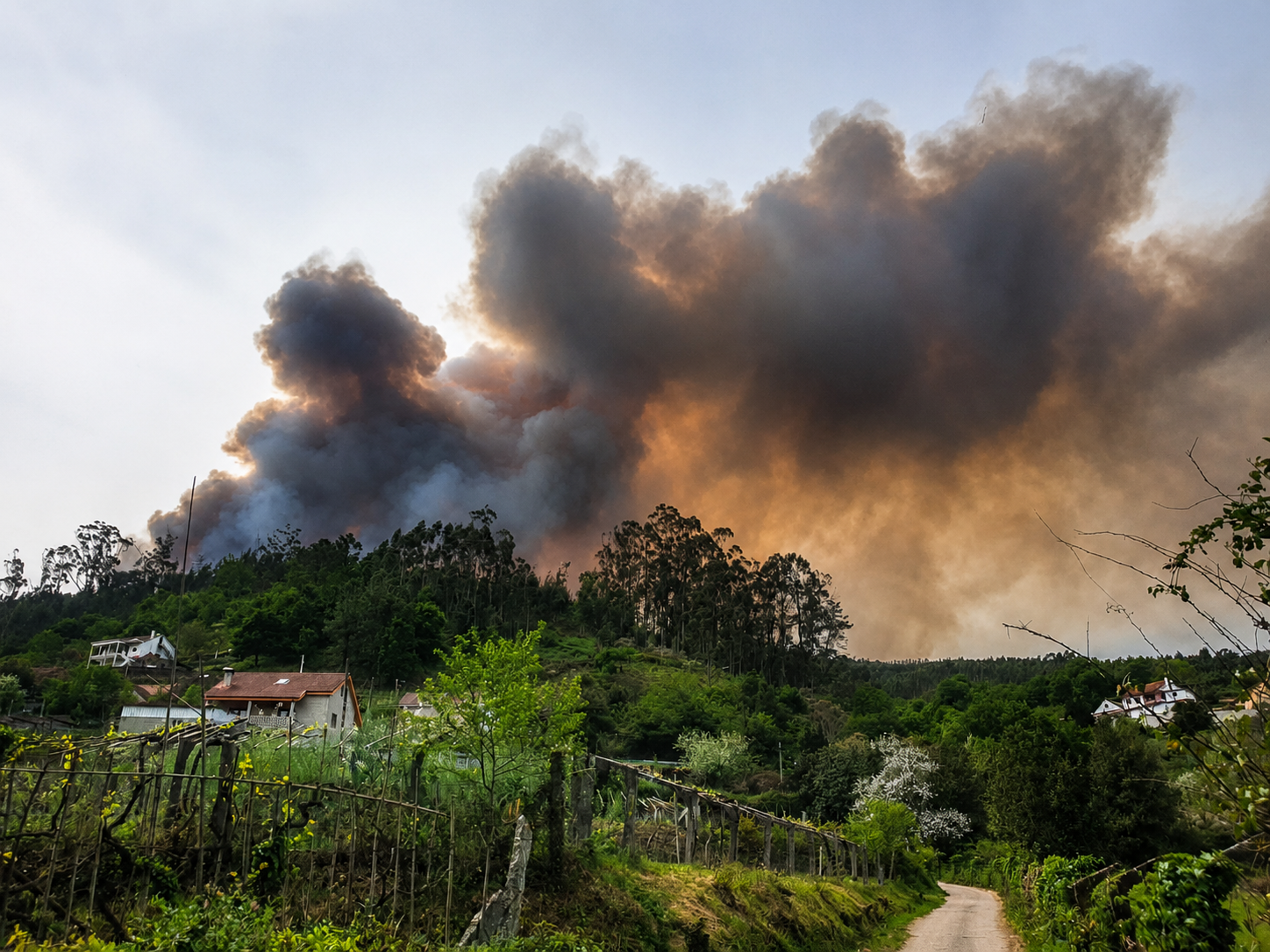 Incendio deste ano no monte Galleiro, unha ameaza para a contorna natural de Padróns e para as parroquias situadas nas súas abas.