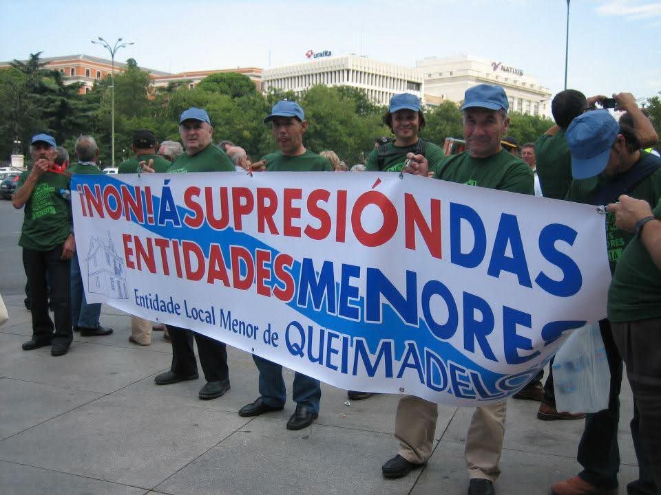 Manifestación da defensa das entidades locais menores.