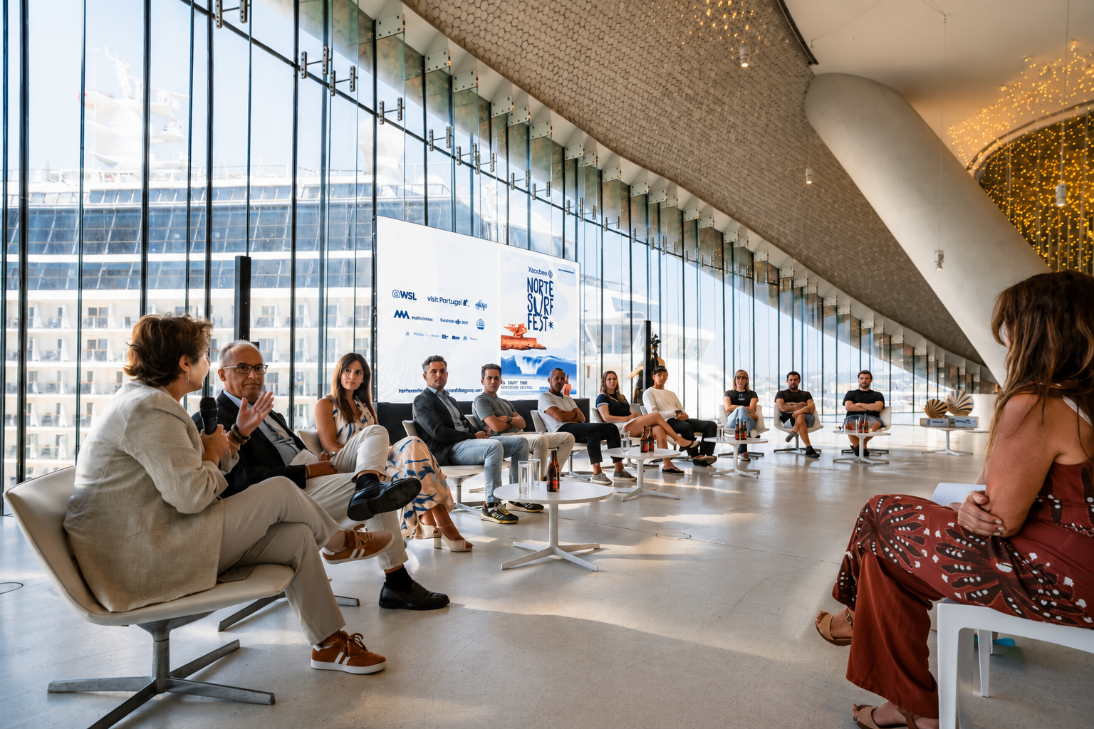 O Xacobeo Norte Surf Fest presentou en Matosinhos unha edición que reunirá durante seis días surfistas dos cinco continentes na praia de Leça da Palmeira, reforzando a proxección internacional do festival e a súa vinculación co Camiño Portugués da Costa.